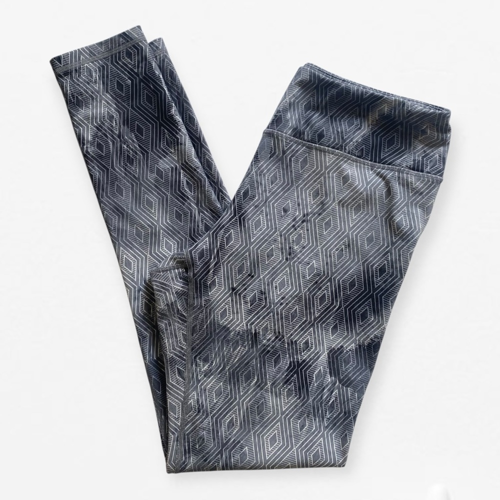 Women’s Marmot Black and Gray Patterned Leggings L